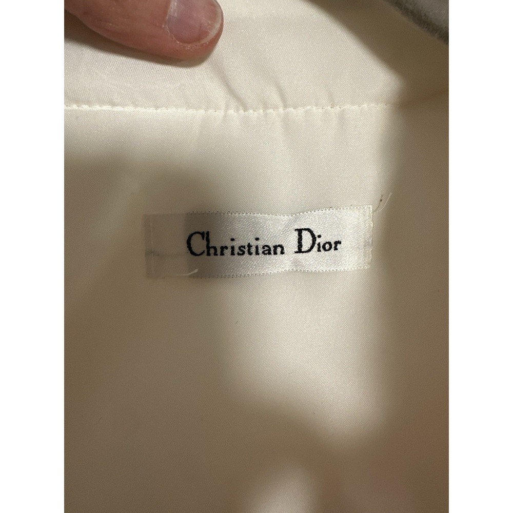 Christian Dior, Women's Vintage Quilted Bathrobe, Peach/Pink, 100% Polyester, M - Picture 10 of 12